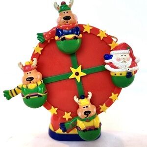 Avon Santa Ferris Wheel Ornament 1997 Vintage Christmas Decor Original Box